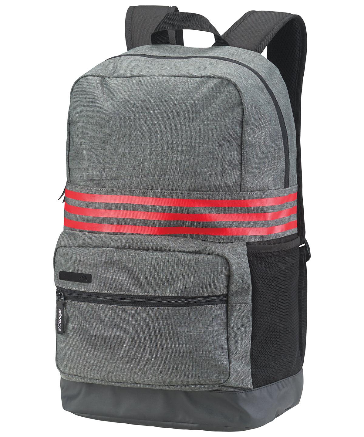 Dark Grey Heather/Scarlet - 3-Stripes medium backpack Bags adidas® Bags & Luggage, Exclusives, Gifting, Sports & Leisure Schoolwear Centres