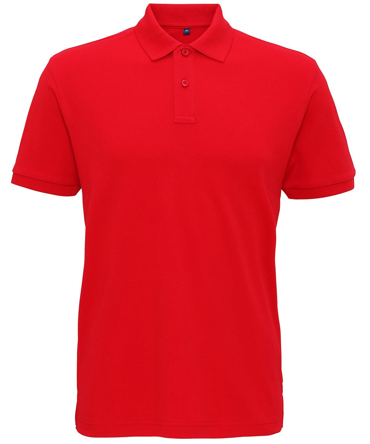 Cherry Red - Men's super smooth knit polo Polos Asquith & Fox Must Haves, Perfect for DTG print, Plus Sizes, Polos & Casual, Raladeal - Recently Added Schoolwear Centres