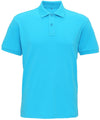 Turquoise - Men's super smooth knit polo Polos Asquith & Fox Must Haves, Perfect for DTG print, Plus Sizes, Polos & Casual, Raladeal - Recently Added Schoolwear Centres