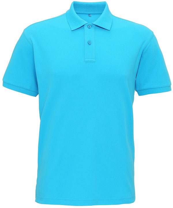 Turquoise - Men's super smooth knit polo Polos Asquith & Fox Must Haves, Perfect for DTG print, Plus Sizes, Polos & Casual, Raladeal - Recently Added Schoolwear Centres