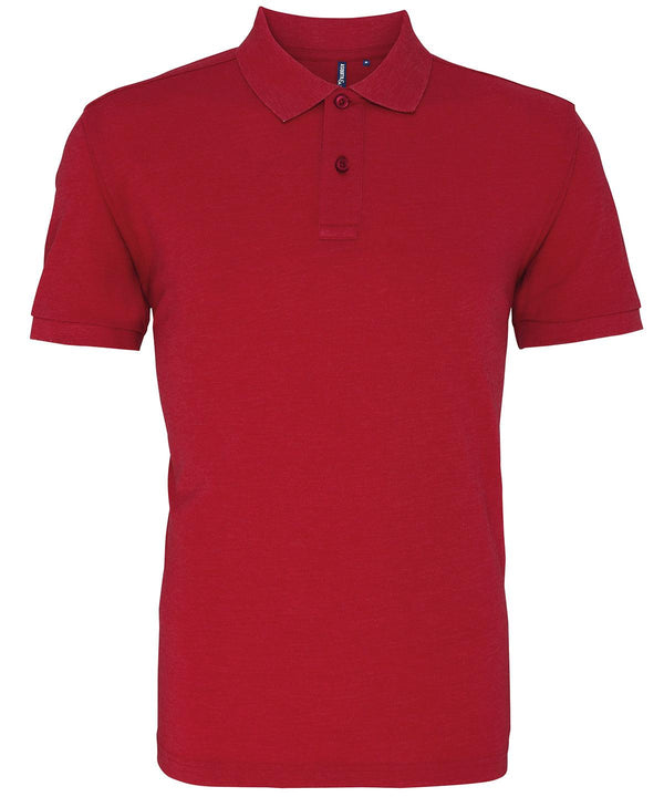 Red Heather - Men's polo Polos Asquith & Fox 2022 Spring Edit, Hyperbrights and Neons, Must Haves, Perfect for DTG print, Plus Sizes, Polos & Casual, Raladeal - Recently Added, Sports & Leisure, Working From Home Schoolwear Centres