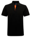 Men's classic fit contrast polo