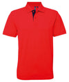 Red/Navy - Men's classic fit contrast polo Polos Asquith & Fox Must Haves, Perfect for DTG print, Plus Sizes, Polos & Casual, Raladeal - Recently Added Schoolwear Centres