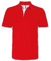 Red/White - Men's classic fit contrast polo Polos Asquith & Fox Must Haves, Perfect for DTG print, Plus Sizes, Polos & Casual, Raladeal - Recently Added Schoolwear Centres