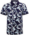 Camo Blue - Men's camo piqué polo Polos Asquith & Fox Camo, Perfect for DTG print, Plus Sizes, Polos & Casual, Resortwear Schoolwear Centres