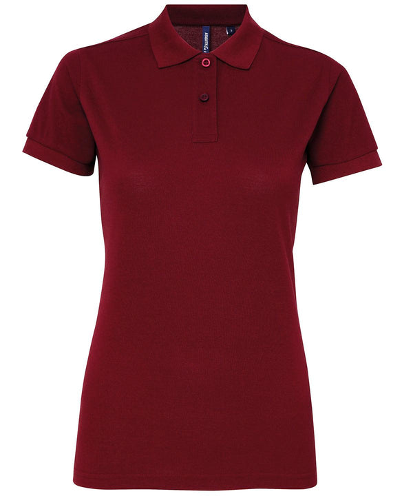 Burgundy - Women’s polycotton blend polo Polos Asquith & Fox Activewear & Performance, Hyperbrights and Neons, Must Haves, Perfect for DTG print, Polos & Casual, Raladeal - Recently Added, Sports & Leisure Schoolwear Centres