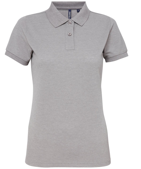 Heather Grey - Women’s polycotton blend polo Polos Asquith & Fox Activewear & Performance, Hyperbrights and Neons, Must Haves, Perfect for DTG print, Polos & Casual, Raladeal - Recently Added, Sports & Leisure Schoolwear Centres
