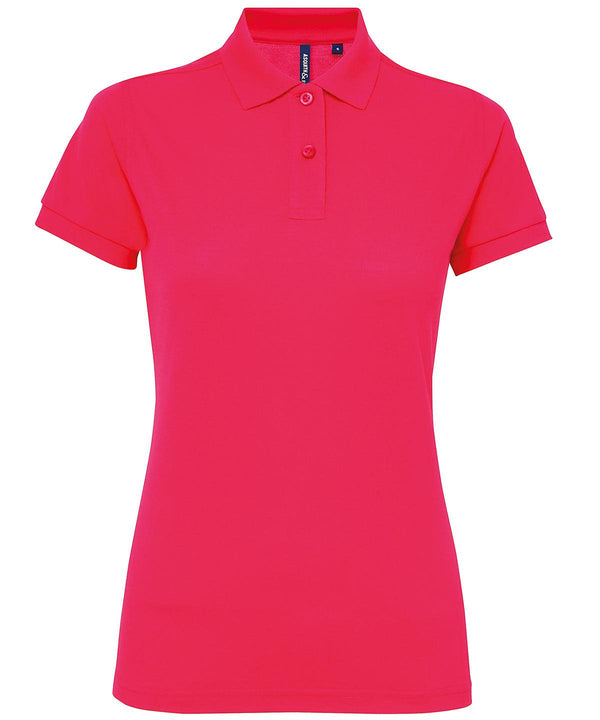 Hot Pink - Women’s polycotton blend polo Polos Asquith & Fox Activewear & Performance, Hyperbrights and Neons, Must Haves, Perfect for DTG print, Polos & Casual, Raladeal - Recently Added, Sports & Leisure Schoolwear Centres
