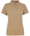 Khaki - Women’s polycotton blend polo Polos Asquith & Fox Activewear & Performance, Hyperbrights and Neons, Must Haves, Perfect for DTG print, Polos & Casual, Raladeal - Recently Added, Sports & Leisure Schoolwear Centres