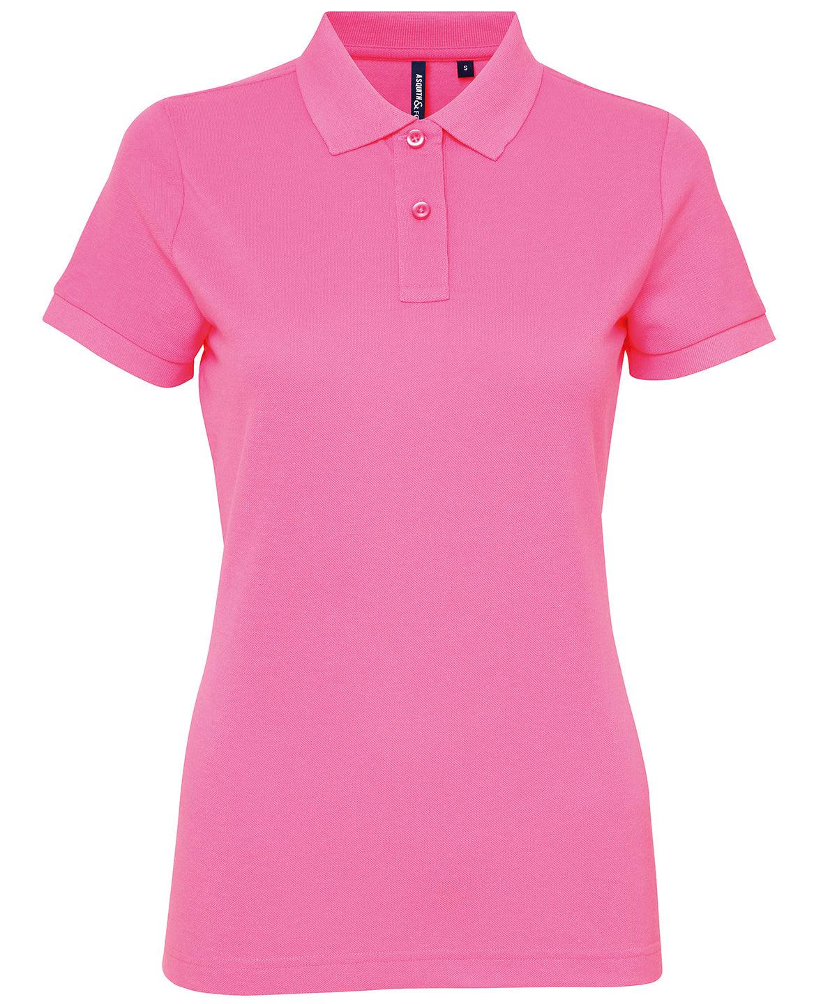 Neon Pink - Women’s polycotton blend polo Polos Asquith & Fox Activewear & Performance, Hyperbrights and Neons, Must Haves, Perfect for DTG print, Polos & Casual, Raladeal - Recently Added, Sports & Leisure Schoolwear Centres