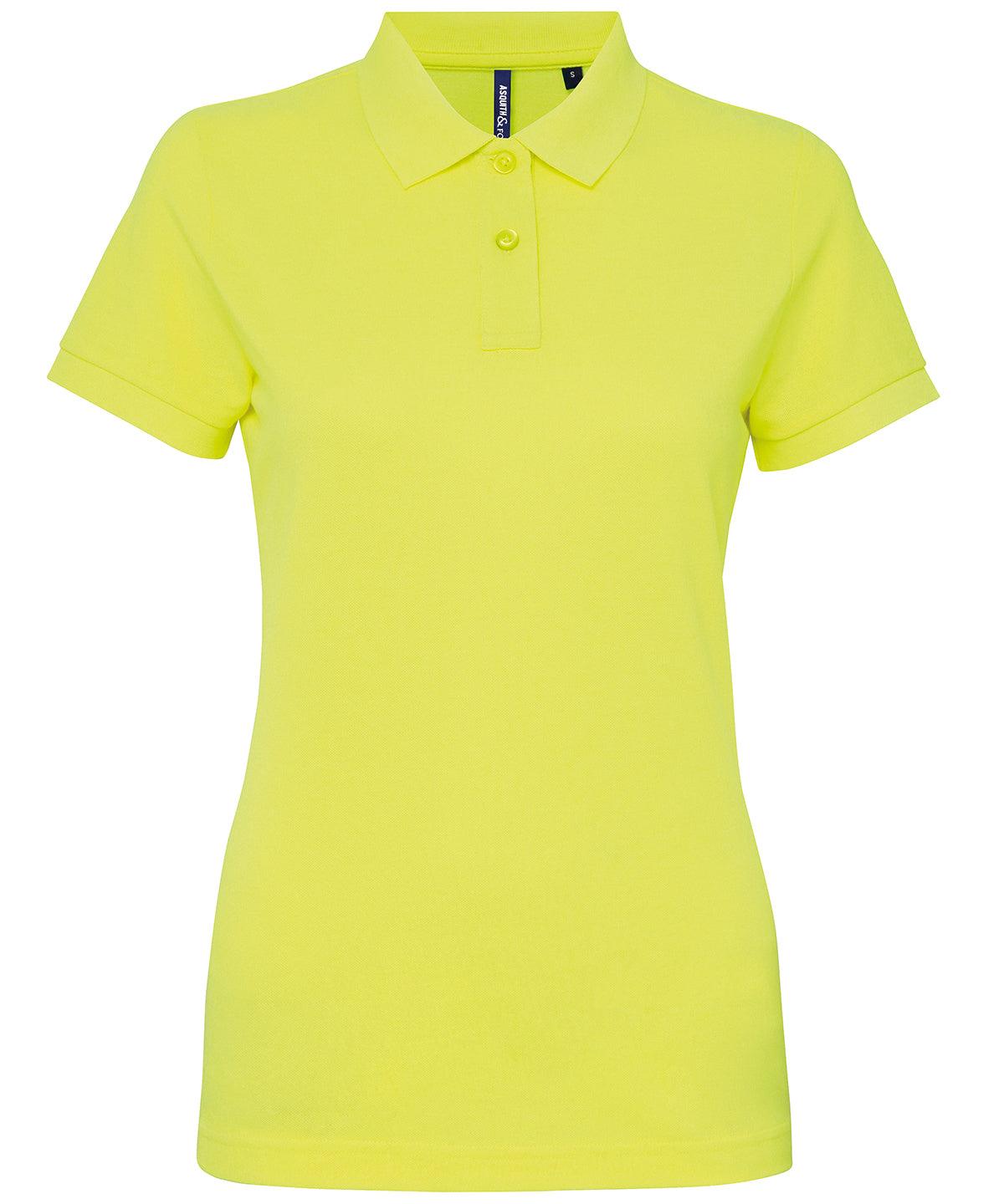 Neon Yellow - Women’s polycotton blend polo Polos Asquith & Fox Activewear & Performance, Hyperbrights and Neons, Must Haves, Perfect for DTG print, Polos & Casual, Raladeal - Recently Added, Sports & Leisure Schoolwear Centres