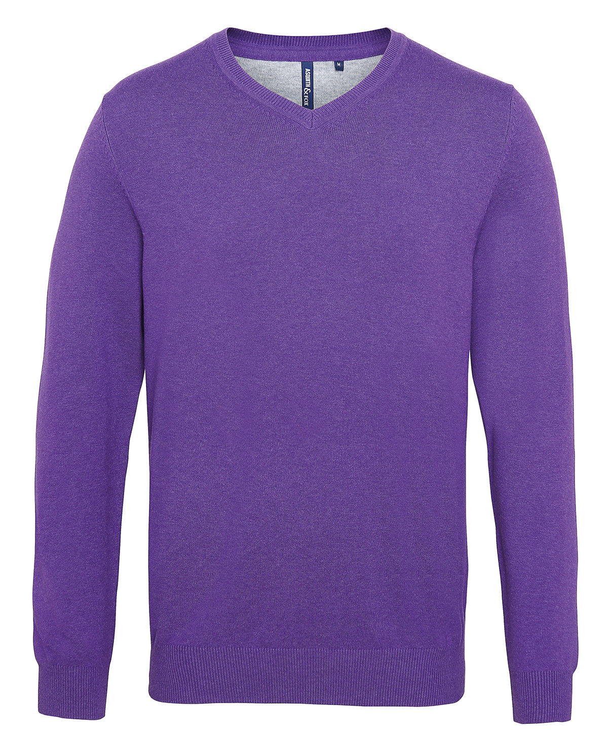 Purple Heather Men's cotton blend v-neck sweater Schoolwear