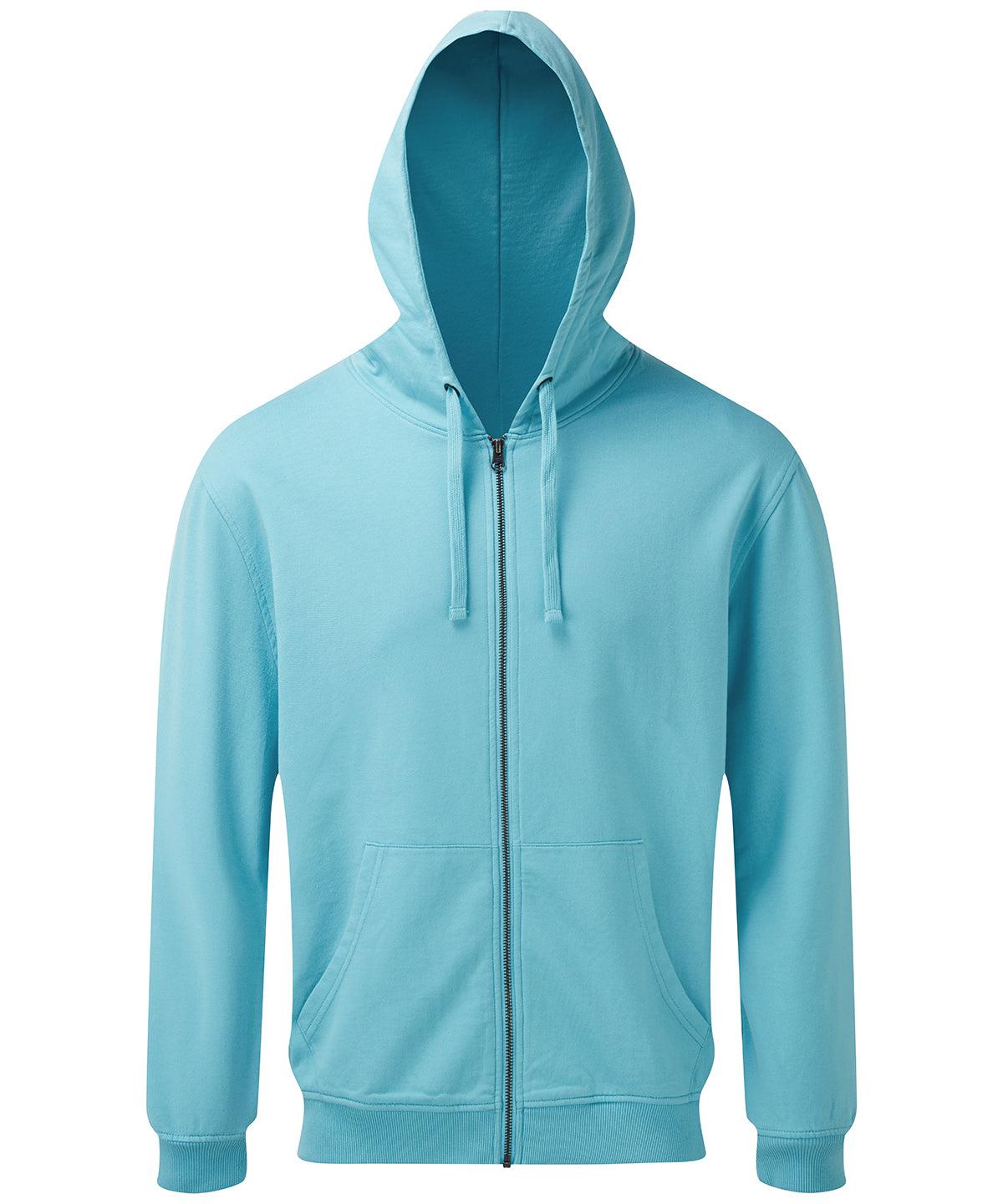 Bright Ocean - Men's coastal vintage wash loop back zip through hoodie Hoodies Asquith & Fox Coastal Collection, Home of the hoodie, Hoodies, Must Haves, Rebrandable Schoolwear Centres