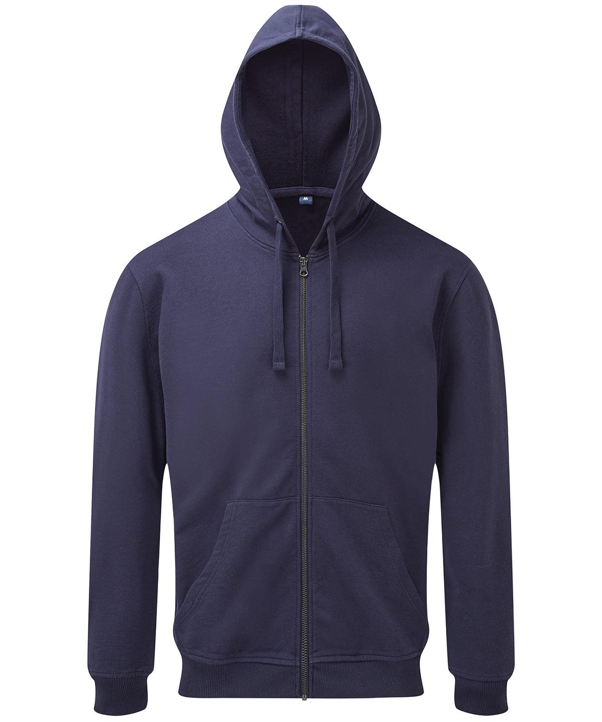 Navy - Men's coastal vintage wash loop back zip through hoodie Hoodies Asquith & Fox Coastal Collection, Home of the hoodie, Hoodies, Must Haves, Rebrandable Schoolwear Centres