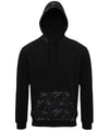 Black/Grey Camo - Men's camo trimmed hoodie Hoodies Asquith & Fox Camo, Hoodies, Plus Sizes Schoolwear Centres