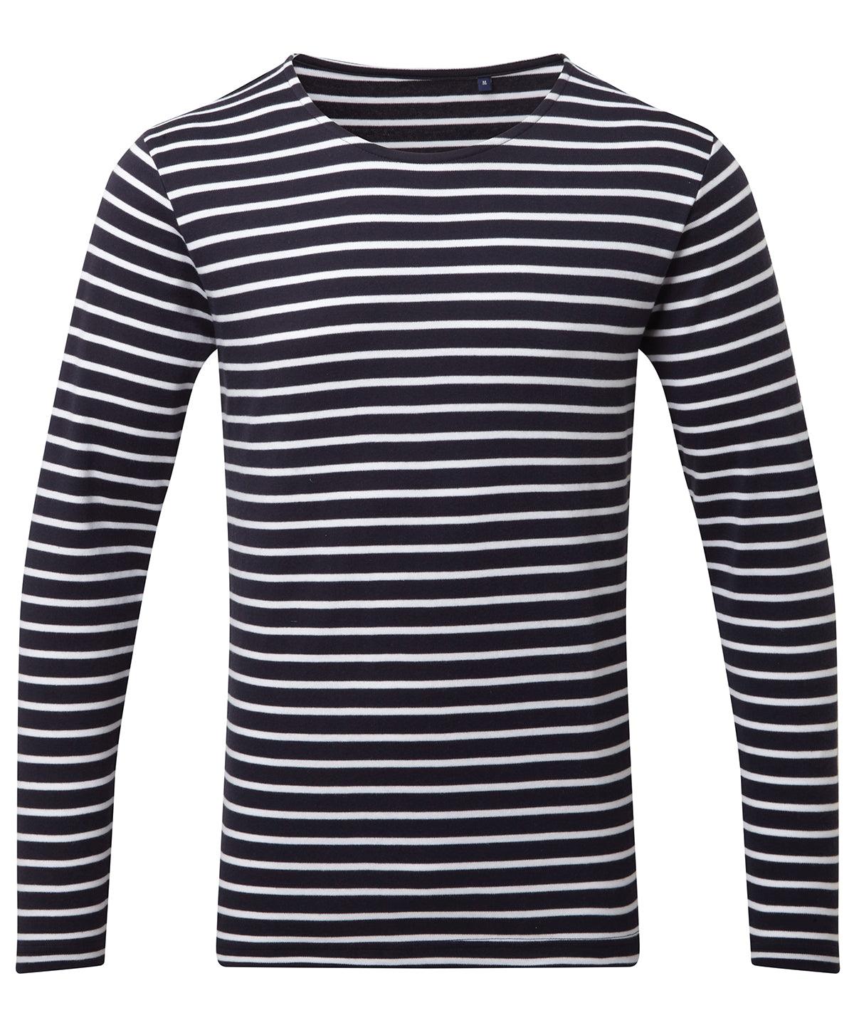 Navy/White - Men's Marinière coastal long sleeve tee T-Shirts Asquith & Fox Coastal Collection, Must Haves, Raladeal - Recently Added, T-Shirts & Vests Schoolwear Centres