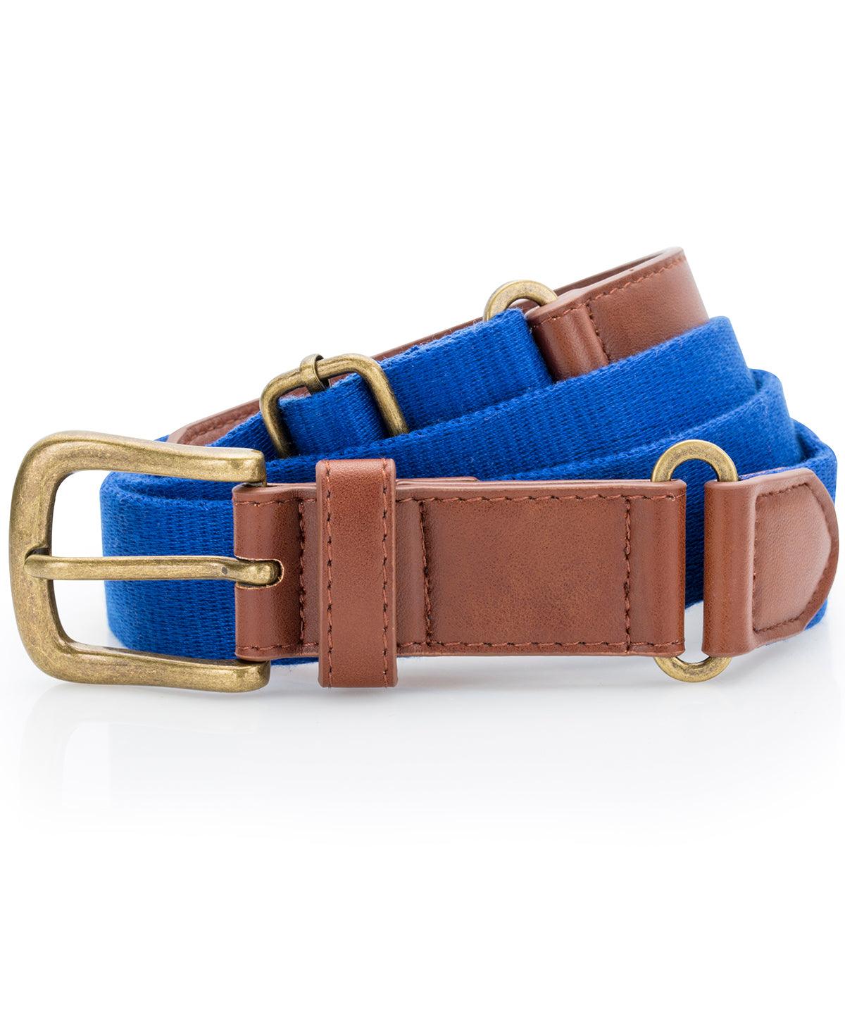 Royal - Faux leather and canvas belt Belts Asquith & Fox Gifting & Accessories, Trousers & Shorts Schoolwear Centres