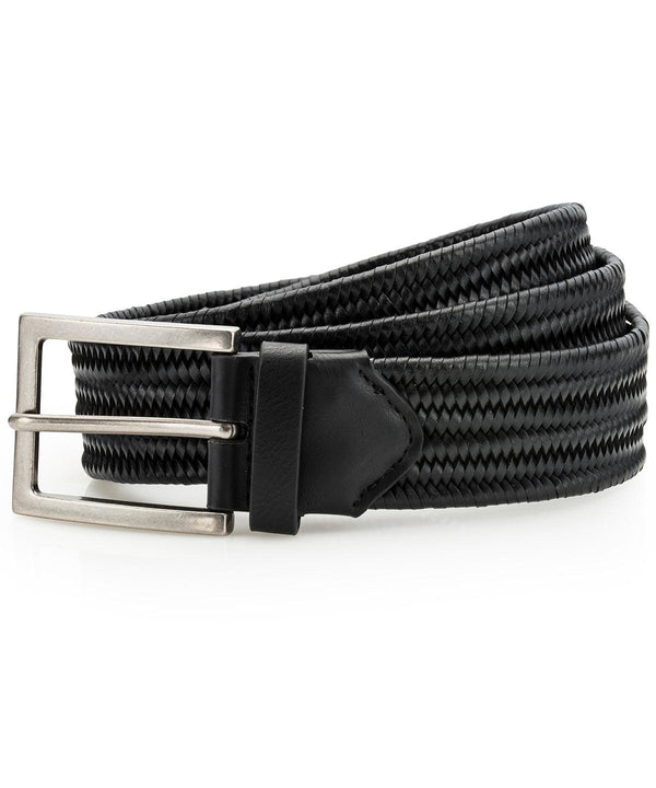 Black - Leather braid belt Belts Asquith & Fox Gifting & Accessories, Trousers & Shorts Schoolwear Centres
