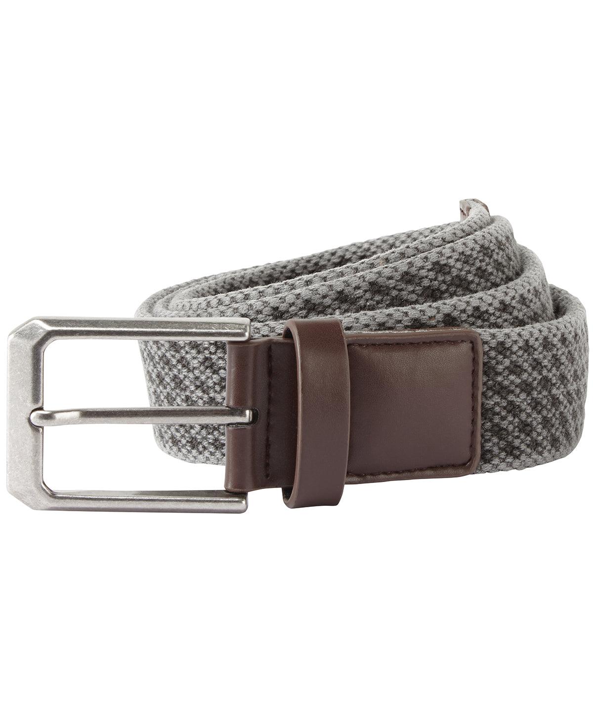 Slate - Men's vintage wash canvas belt Belts Asquith & Fox Gifting & Accessories, Rebrandable, Trousers & Shorts Schoolwear Centres