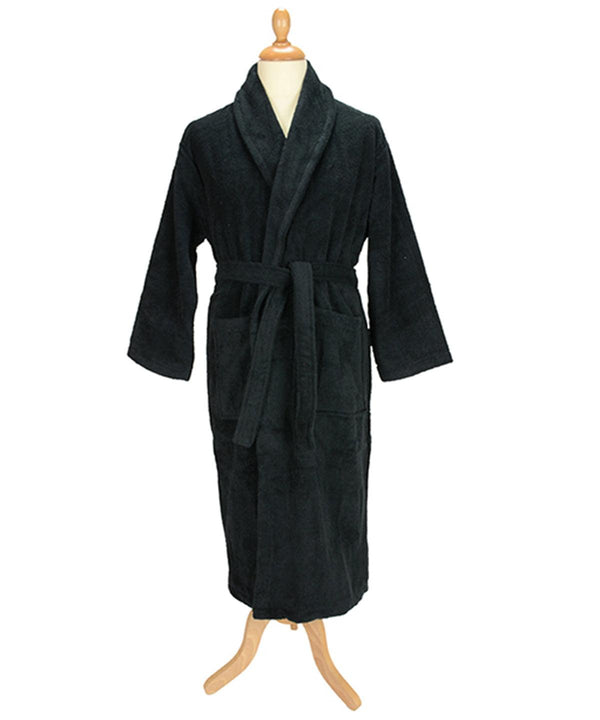 Black - ARTG® Bath robe with shawl collar Robes A&R Towels Gifting & Accessories, Homewares & Towelling, Must Haves Schoolwear Centres
