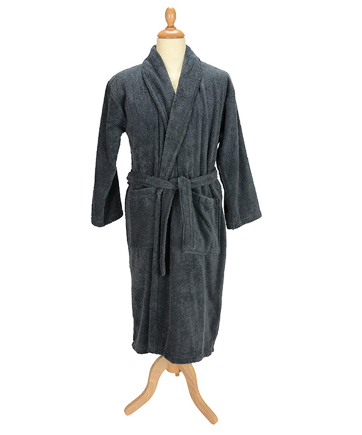 Graphite - ARTG® Bath robe with shawl collar Robes A&R Towels Gifting & Accessories, Homewares & Towelling, Must Haves Schoolwear Centres