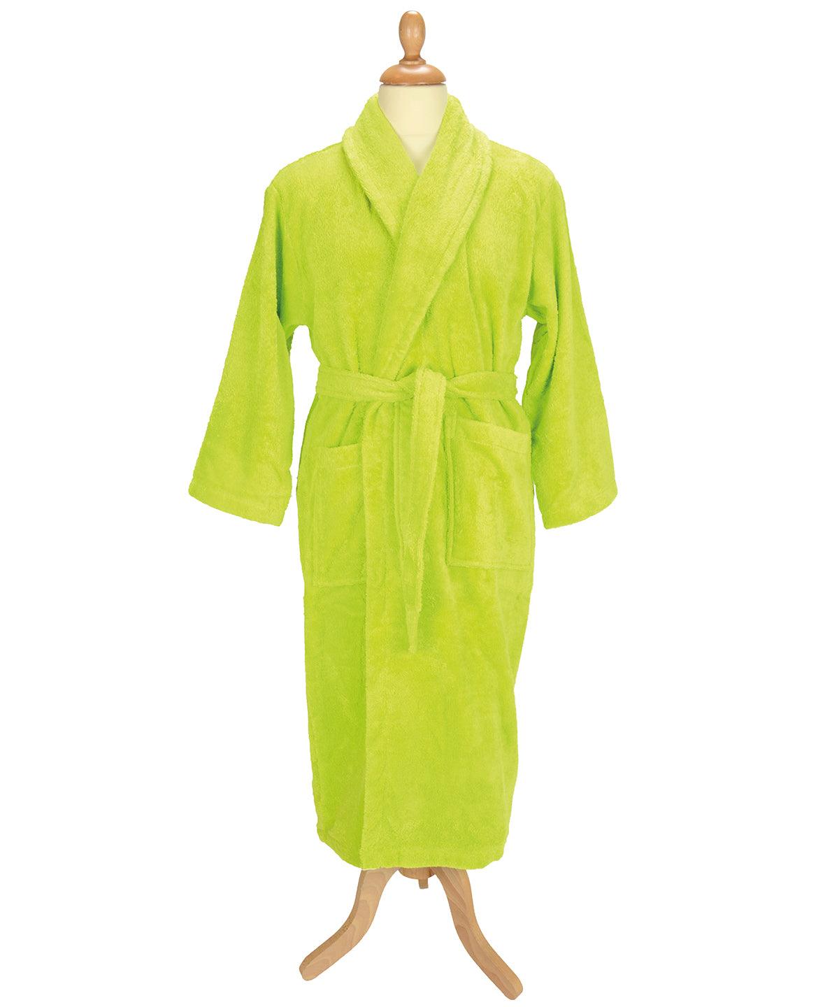 Lime Green - ARTG® Bath robe with shawl collar Robes A&R Towels Gifting & Accessories, Homewares & Towelling, Must Haves Schoolwear Centres