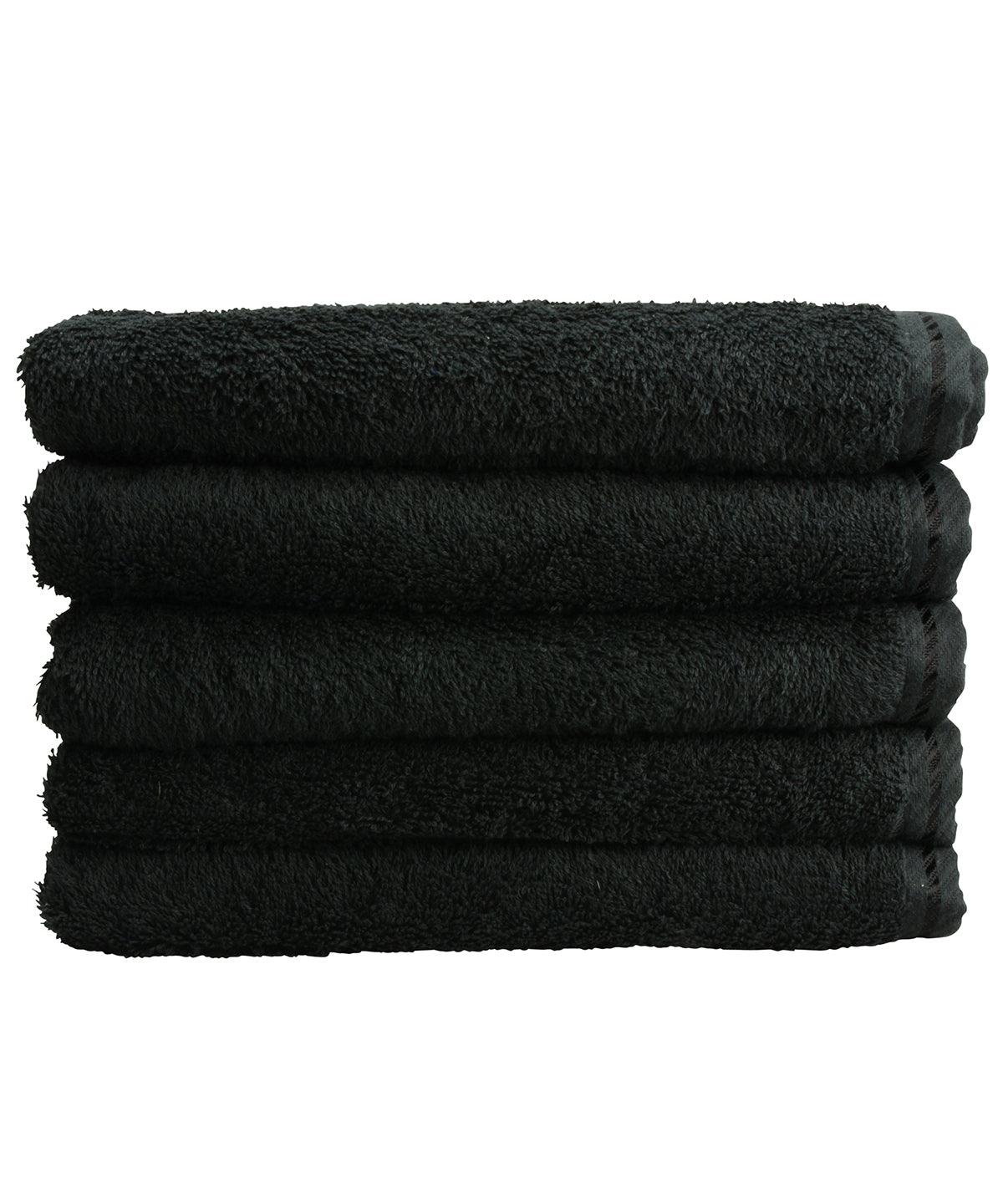 Black - ARTG® Hand towel Towels A&R Towels Gifting & Accessories, Homewares & Towelling Schoolwear Centres
