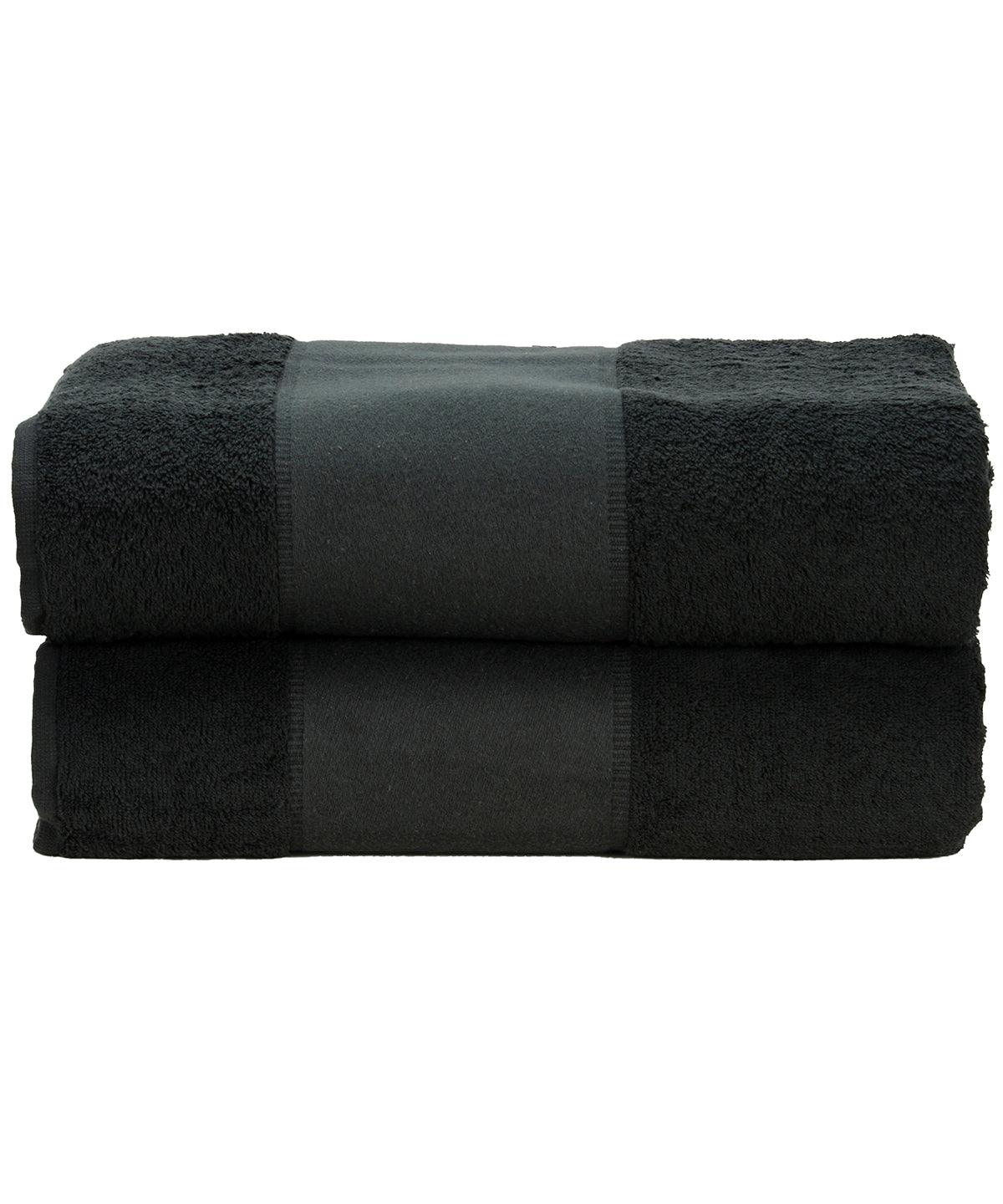 Black - ARTG® PRINT-Me® bath towel Towels A&R Towels Homewares & Towelling, Must Haves Schoolwear Centres