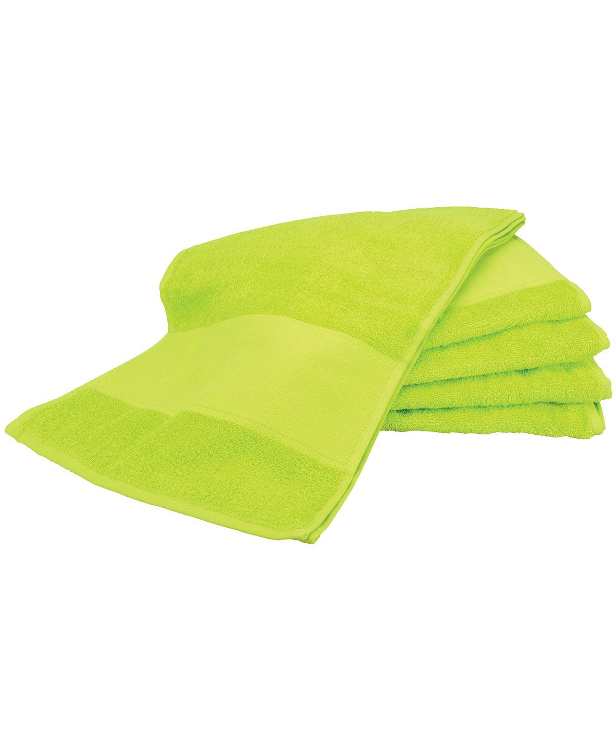 Lime Green - ARTG® PRINT-Me® sport towel Towels A&R Towels Gifting & Accessories, Homewares & Towelling Schoolwear Centres