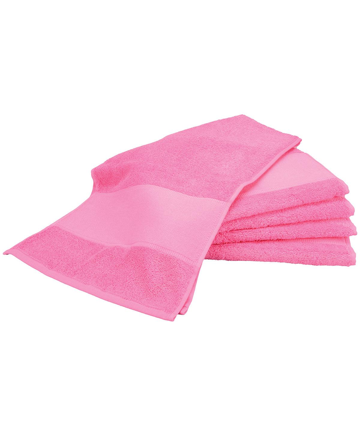 Pink - ARTG® PRINT-Me® sport towel Towels A&R Towels Gifting & Accessories, Homewares & Towelling Schoolwear Centres