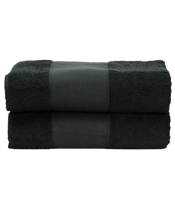 Black - ARTG® PRINT-Me® guest towel Towels A&R Towels Gifting & Accessories, Homewares & Towelling Schoolwear Centres