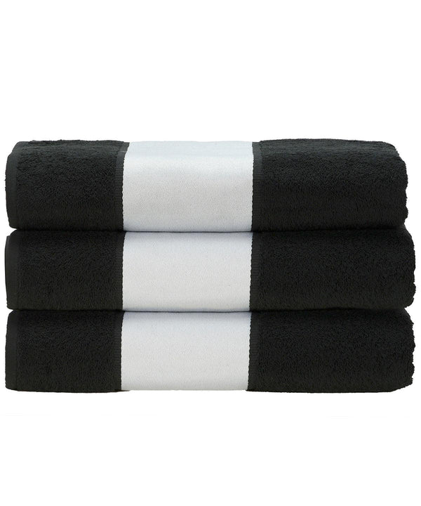 Black - ARTG® SUBLI-Me® hand towel Towels A&R Towels Gifting & Accessories, Homewares & Towelling, Sublimation Schoolwear Centres