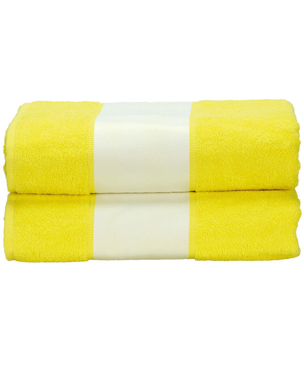 Bright Yellow - ARTG® SUBLI-Me® bath towel Towels A&R Towels Homewares & Towelling, Sublimation Schoolwear Centres