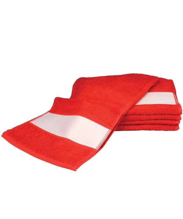 Fire Red - ARTG® SUBLI-Me® sport towel Towels A&R Towels Gifting & Accessories, Homewares & Towelling, Sublimation Schoolwear Centres