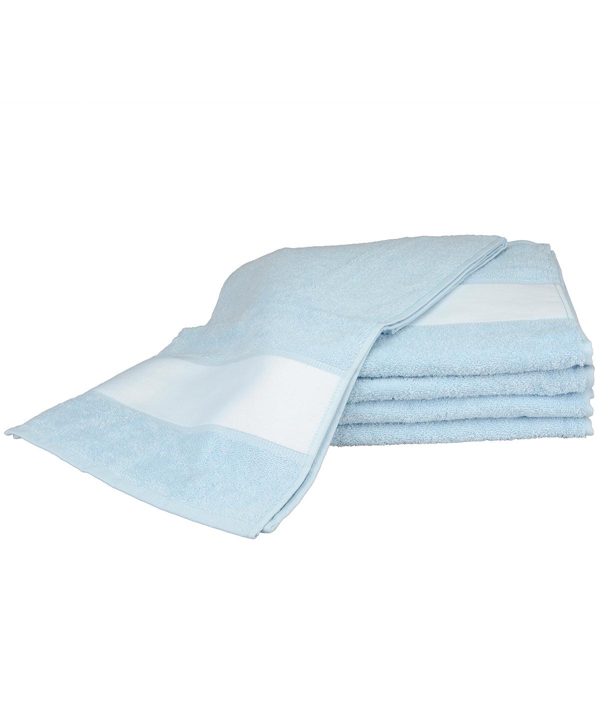 Light Blue - ARTG® SUBLI-Me® sport towel Towels A&R Towels Gifting & Accessories, Homewares & Towelling, Sublimation Schoolwear Centres