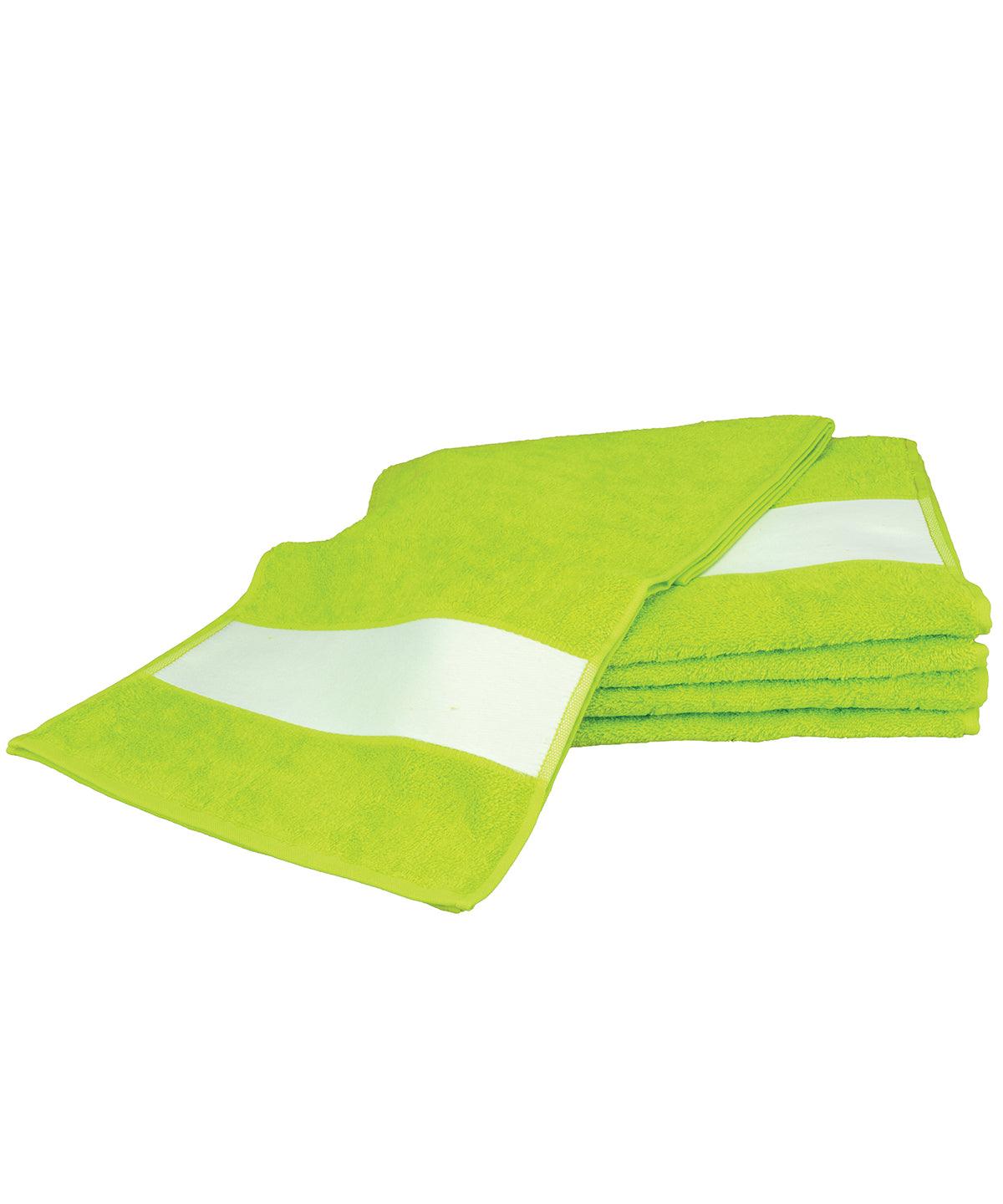 Lime Green - ARTG® SUBLI-Me® sport towel Towels A&R Towels Gifting & Accessories, Homewares & Towelling, Sublimation Schoolwear Centres