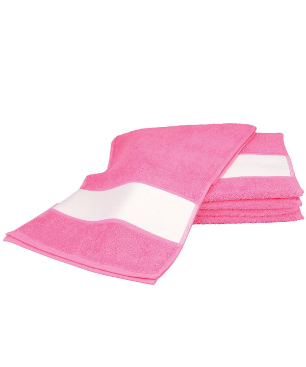 Pink - ARTG® SUBLI-Me® sport towel Towels A&R Towels Gifting & Accessories, Homewares & Towelling, Sublimation Schoolwear Centres