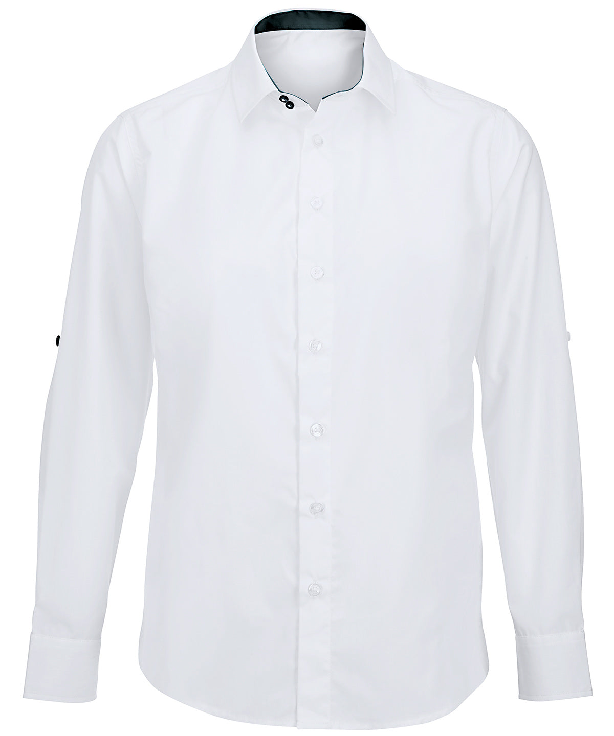 Men's white roll-up sleeve shirt (NM521W)