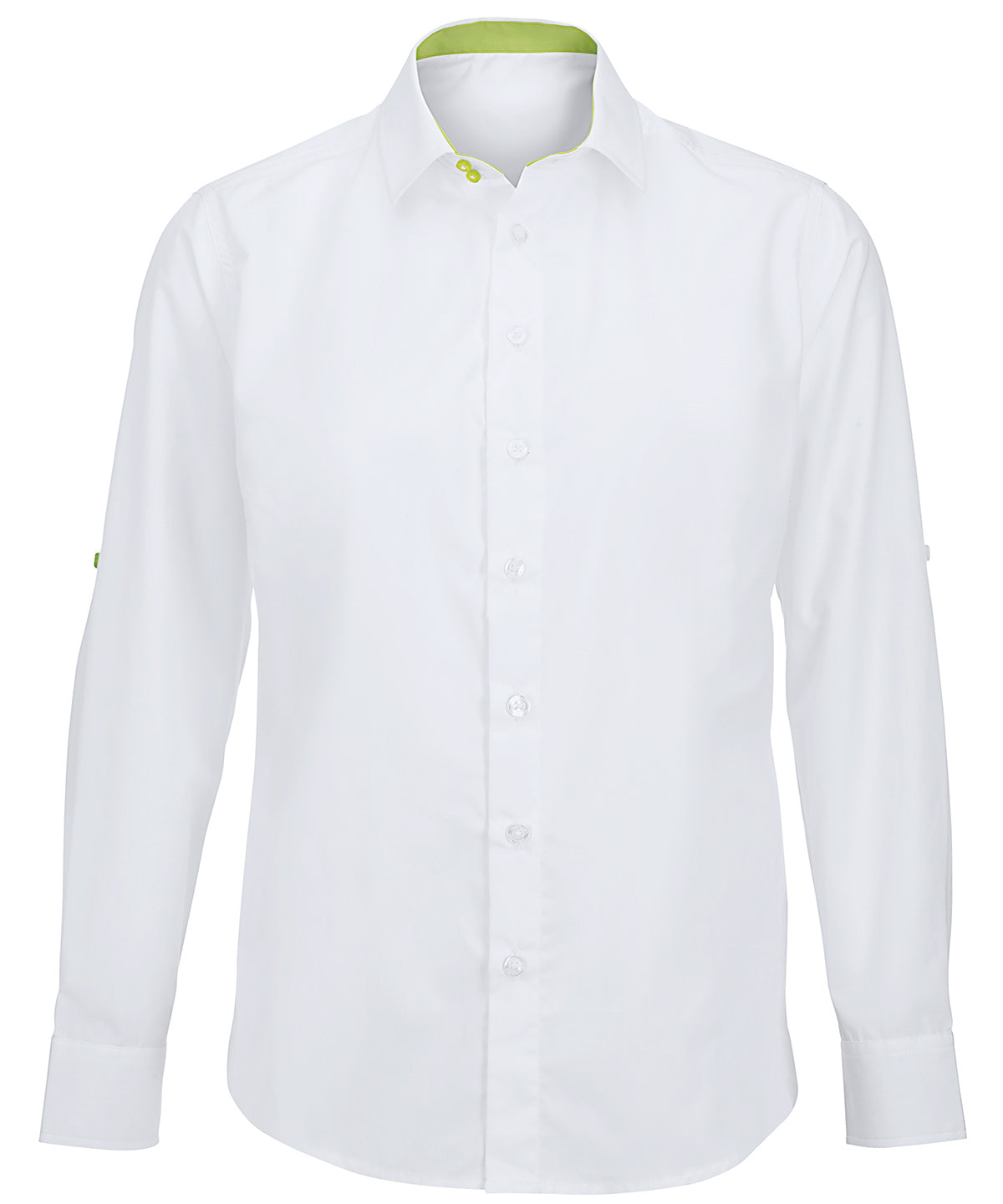 Men's white roll-up sleeve shirt (NM521W)