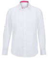 Men's white roll-up sleeve shirt (NM521W)