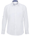 Men's white roll-up sleeve shirt (NM521W)