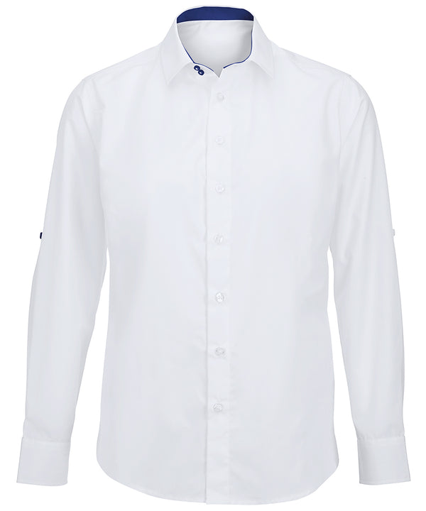 Men's white roll-up sleeve shirt (NM521W)
