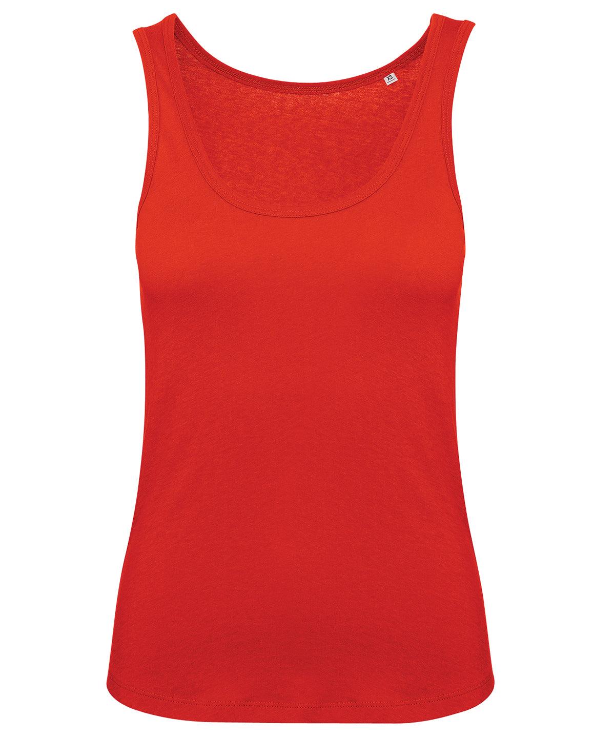 Fire Red - B&C Inspire Tank T /women Vests B&C Collection Organic & Conscious, Rebrandable, T-Shirts & Vests Schoolwear Centres