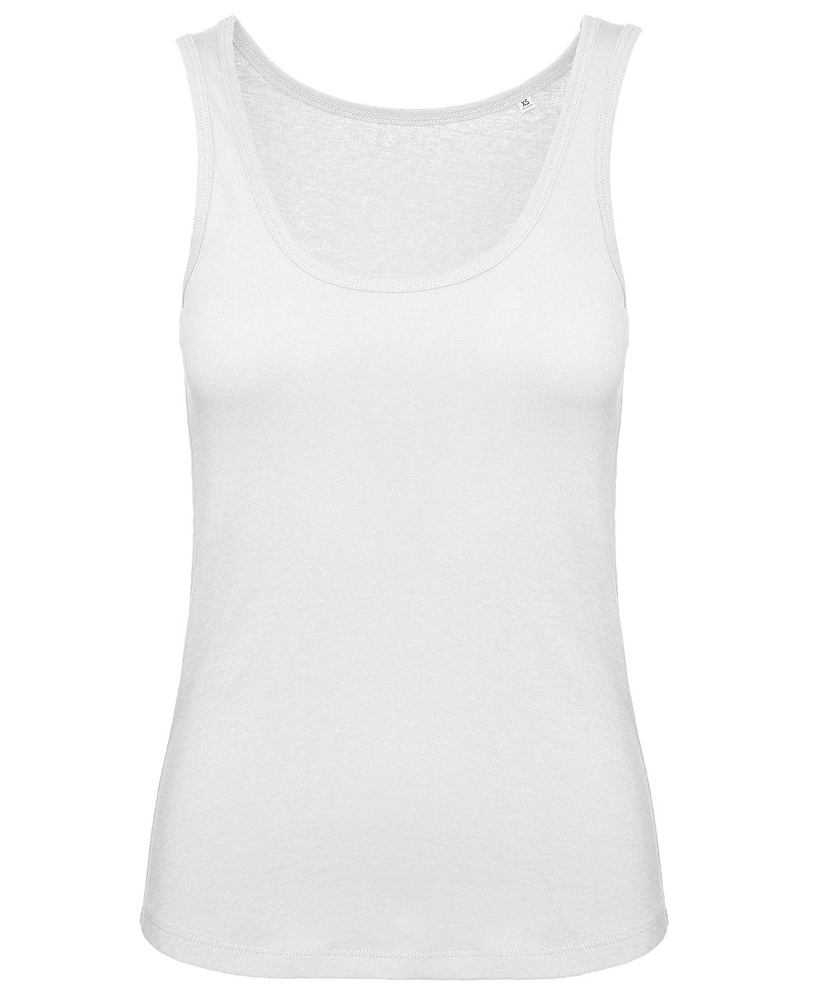 White - B&C Inspire Tank T /women Vests B&C Collection Organic & Conscious, Rebrandable, T-Shirts & Vests Schoolwear Centres