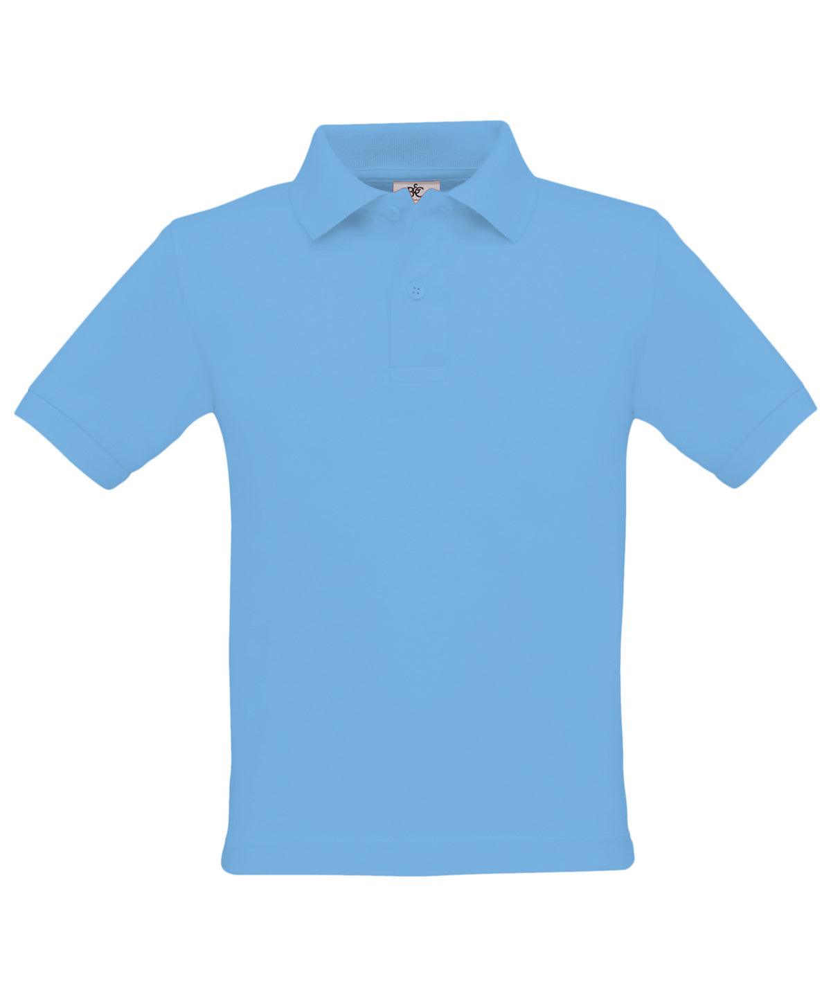 Sky Blue - B&C Safran /kids Polos B&C Collection Junior, Must Haves, Polos & Casual, Raladeal - Recently Added Schoolwear Centres