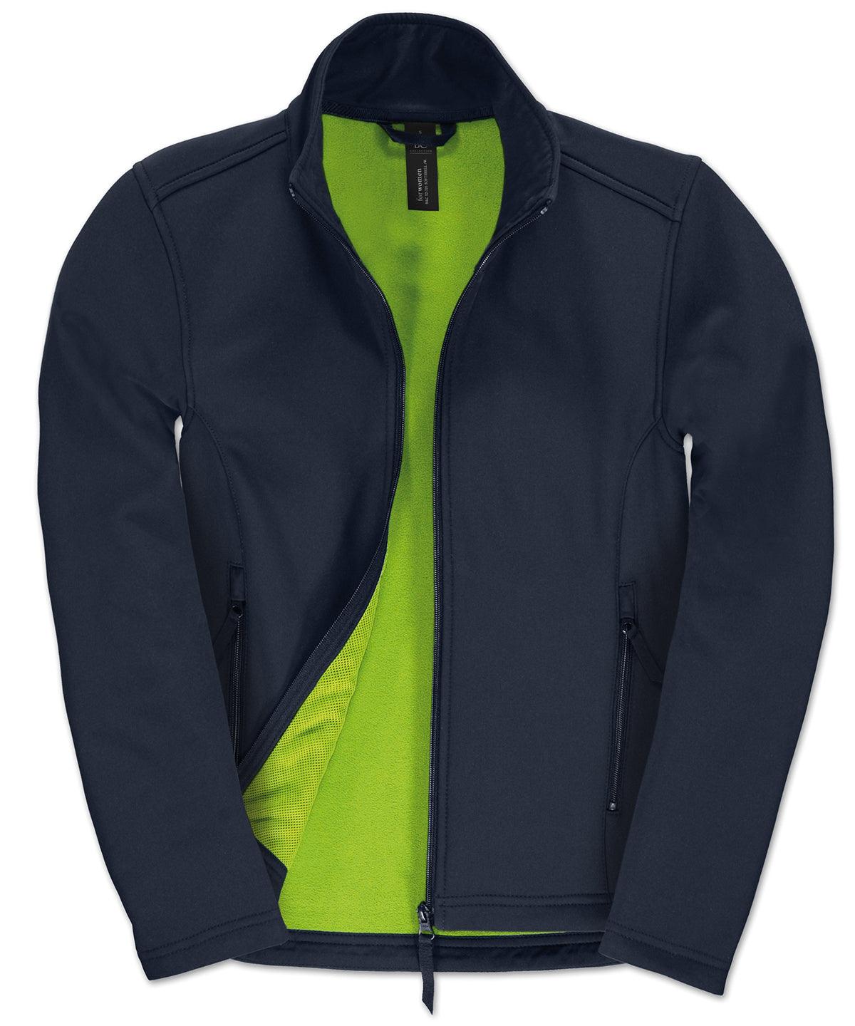 Navy/Neon Green Lining - B&C ID.701 Softshell jacket /women Jackets B&C Collection Hyperbrights and Neons, Jackets & Coats, Softshells, Workwear Schoolwear Centres