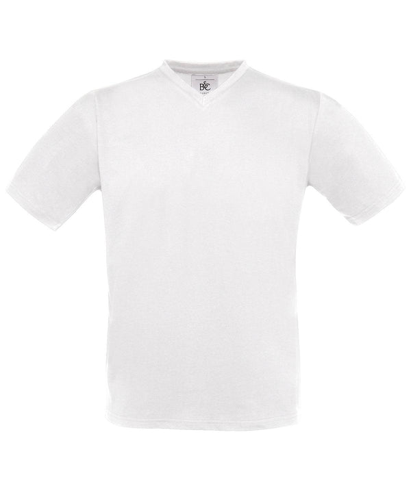 White - B&C Exact v-neck T-Shirts B&C Collection T-Shirts & Vests Schoolwear Centres