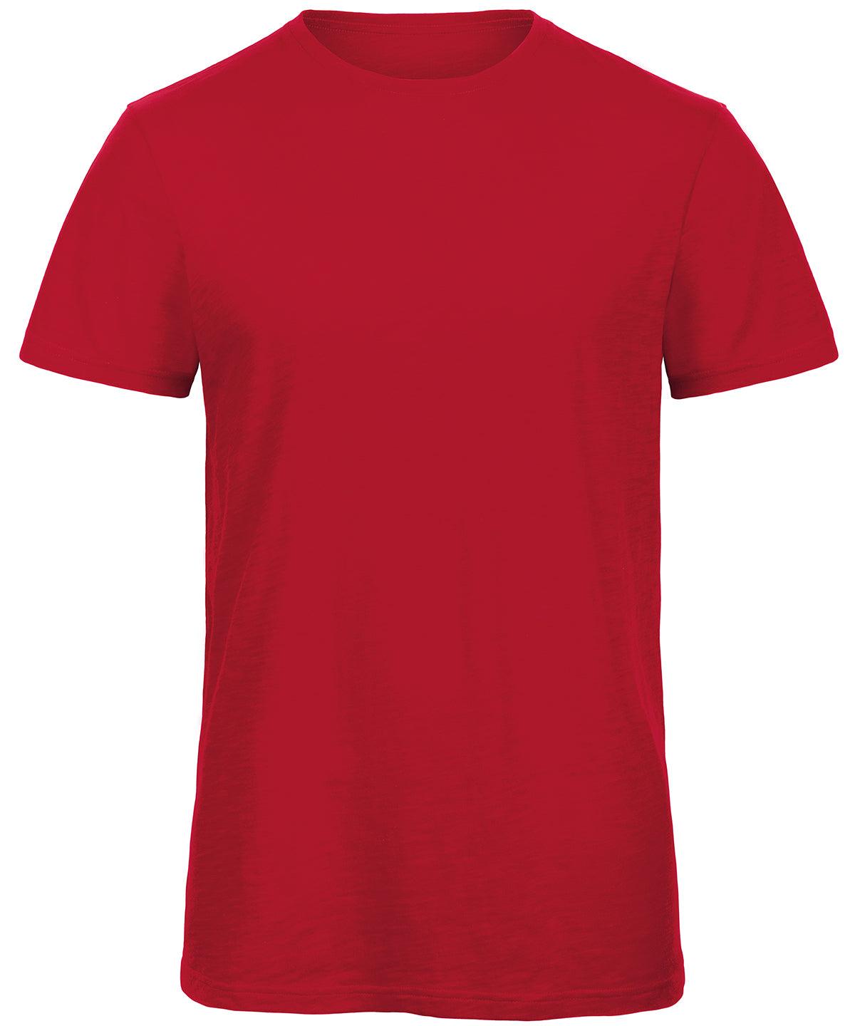 Chic Red - B&C Inspire Slub T /men T-Shirts B&C Collection Organic & Conscious, Plus Sizes, Rebrandable, T-Shirts & Vests Schoolwear Centres