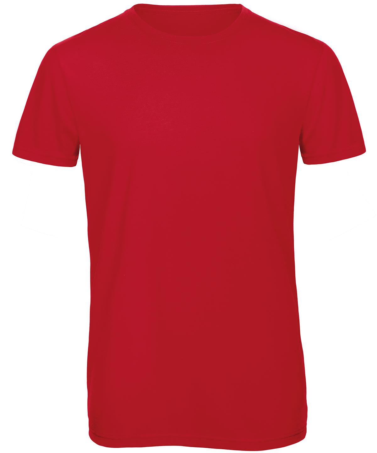 Red - B&C Triblend /men T-Shirts B&C Collection Plus Sizes, Rebrandable, T-Shirts & Vests Schoolwear Centres