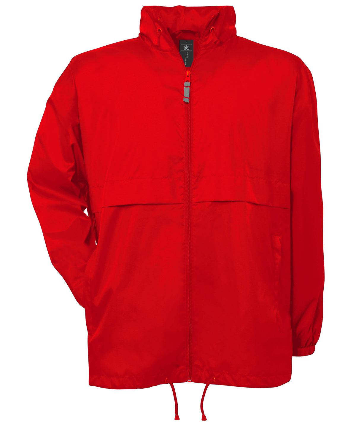 Red* - B&C Air windbreaker Jackets B&C Collection Jackets & Coats, Must Haves, Plus Sizes Schoolwear Centres